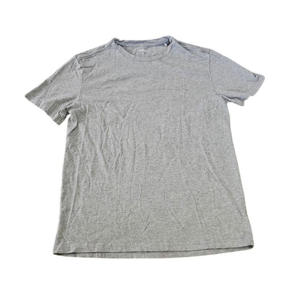 Quince Womens Heathered Grey Short Sleeve Crewneck Tee T-Shirt Size Medium